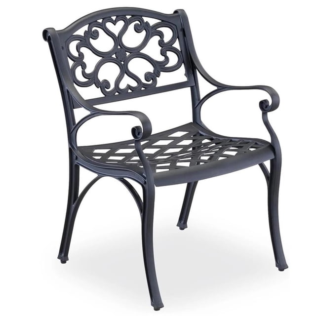 Homestyles Sanibel Chaise Extérieure en Aluminium Paire en Noir