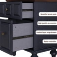 thumbnail image 6 of MDQMD Nightstand Set of 2- Wooden Nightstand with 2 Drawers, Bedside Table with Vintage Handle for Bedroom,Navy Blue, 6 of 8
