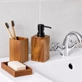 thumbnail image 3 of Bath Hand Soap & Lotion Dispenser ACACIA 10 FL OZ Brown and Black, 3 of 10
