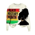 thumbnail image 4 of Fznquz Fashion Sweatshirts for Women Pullover White Sweatshirt Black History Print Oversized Crewneck Spring Womens Clothes, 4 of 4
