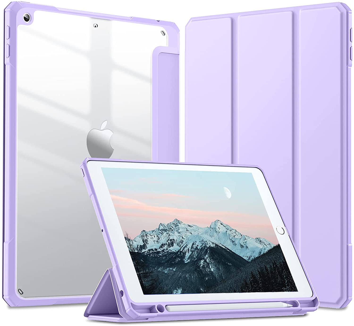 ipad 8th generation clear case with pencil holder