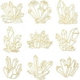 thumbnail image 2 of 9pcs 1.6x1.6 Inch Crystal Pattern Stickers Spiritual Stickers Self Adhesive Gold Metal Stickers Fantasy Theme Metal Stickers for Scrapbooks DIY Crafts Phone Decoration, 2 of 9