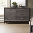 thumbnail image 2 of ACME Valdemar Métal et Bois Chambre Commode en Gris Vieilli, 2 of 7