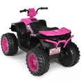 thumbnail image 4 of Topbuy Pink 12 V Electric Car Powered Ride-On with LED Lights, 4 of 6