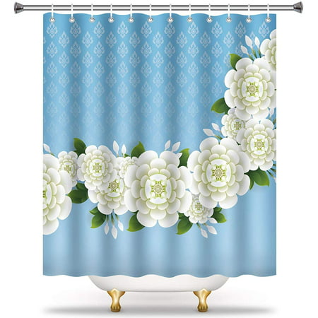 Fl Shower Curtain Liner White, Unique Men S Shower Curtains