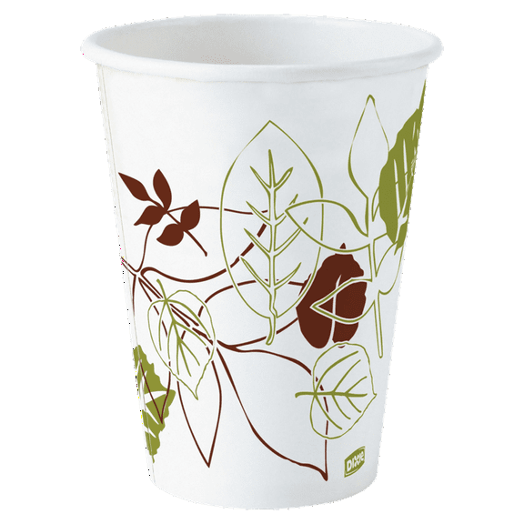 Dixie® Paper Hot Cups, 12 Oz., Pathways, Carton Of 500