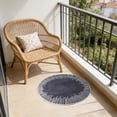 thumbnail image 1 of Tapis Rond en Velours de 60 cm à Poil Ras, Antidérapant et Lavable pour Salon, Chambre, Bureau, 1 Unité, 1 of 6