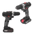 thumbnail image 3 of Cordless Drill Set, AC 100-240V Impact Driver Variable Speed 48V 2/5in Chuck  For Aluminum For Household US Plug, 3 of 8