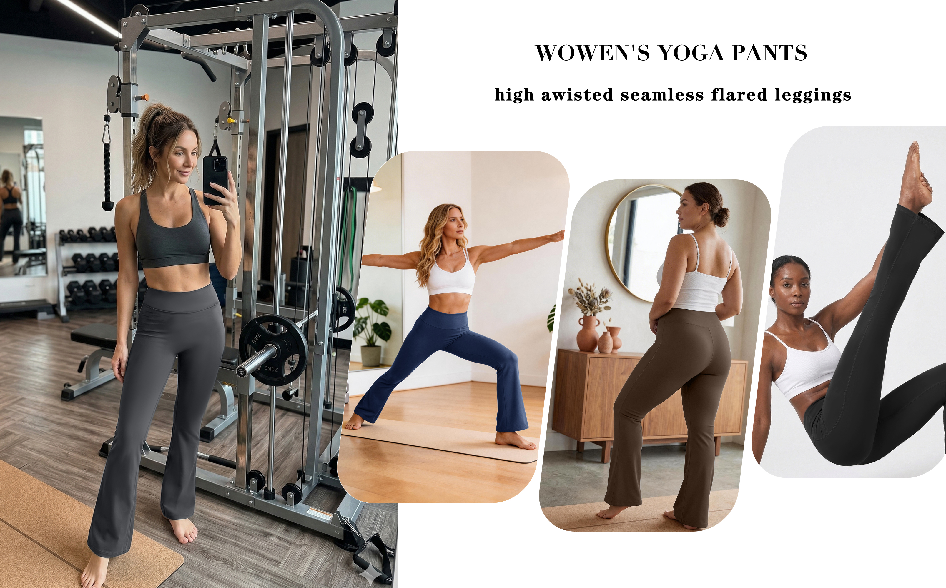 Rosvigor Women's High Waist Flare Bootcut Yoga Pants photo 6