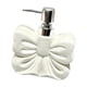 thumbnail image 1 of Dispensador de loción Bow, recargable con bomba, botella de jabón de manos de cerámica, botella de loción Blanco, 1 of 9