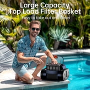 (2026 Upgrade)Cordless Robotic Pool Cleaner with Smart Sonar Navigation – Powerful Suction, Wall & Waterline Climbing, Automatic Cleaning for In-Ground & Above-Ground Pools