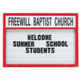 thumbnail image 7 of Aarco DMBM5272BK Double Sided Marquee with Header - Black, 7 of 7