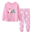 thumbnail image 1 of Autumn Kids Boys Pajamas Cartoon Christmas Print Stitching Round Neck Long Sleeved Top & Pants 2-Piece Set Winter, 1 of 4