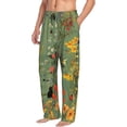 thumbnail image 6 of Logiee Botanical Garden With Cats Print Pajama Pants for Men,Men’s Pajama Bottoms,Mens PJ Pants with Pockets & Button Fly-Medium, 6 of 6