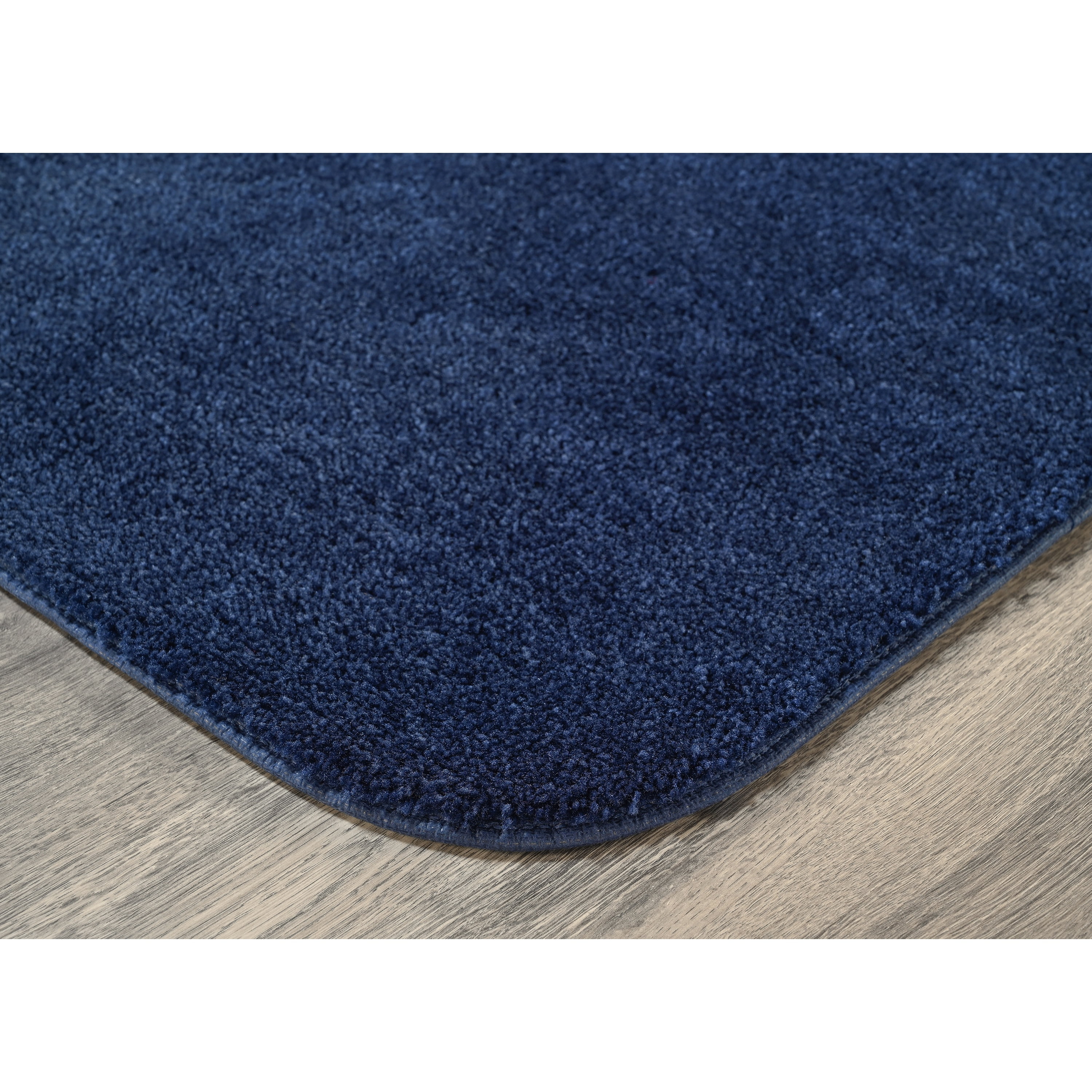Garland Rug Traditional Washable Nylon Navy Bathroom Runner, 22" x 60"