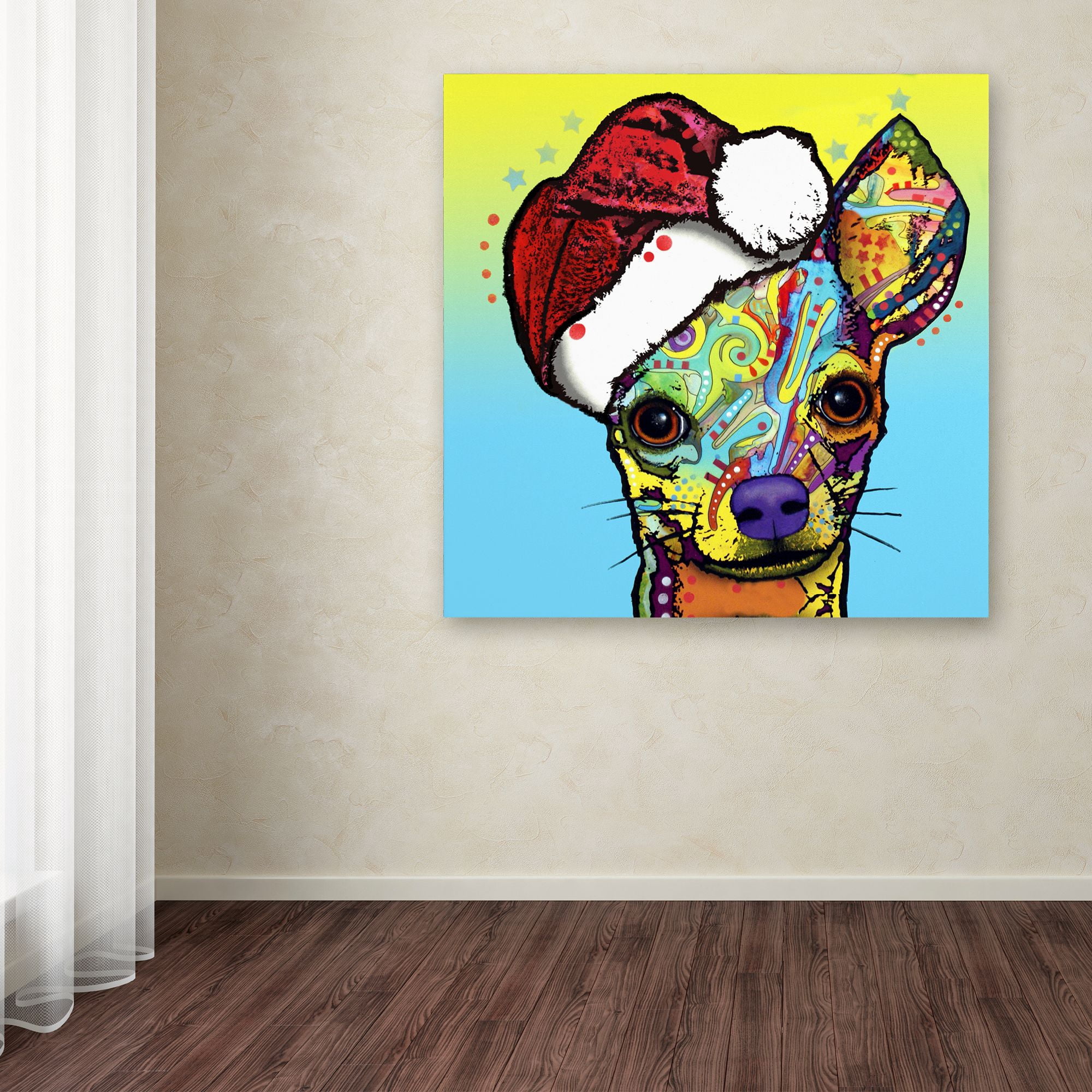 Trademark Fine Art 'Chihuahua Christmas' Canvas Art by Dean Russo