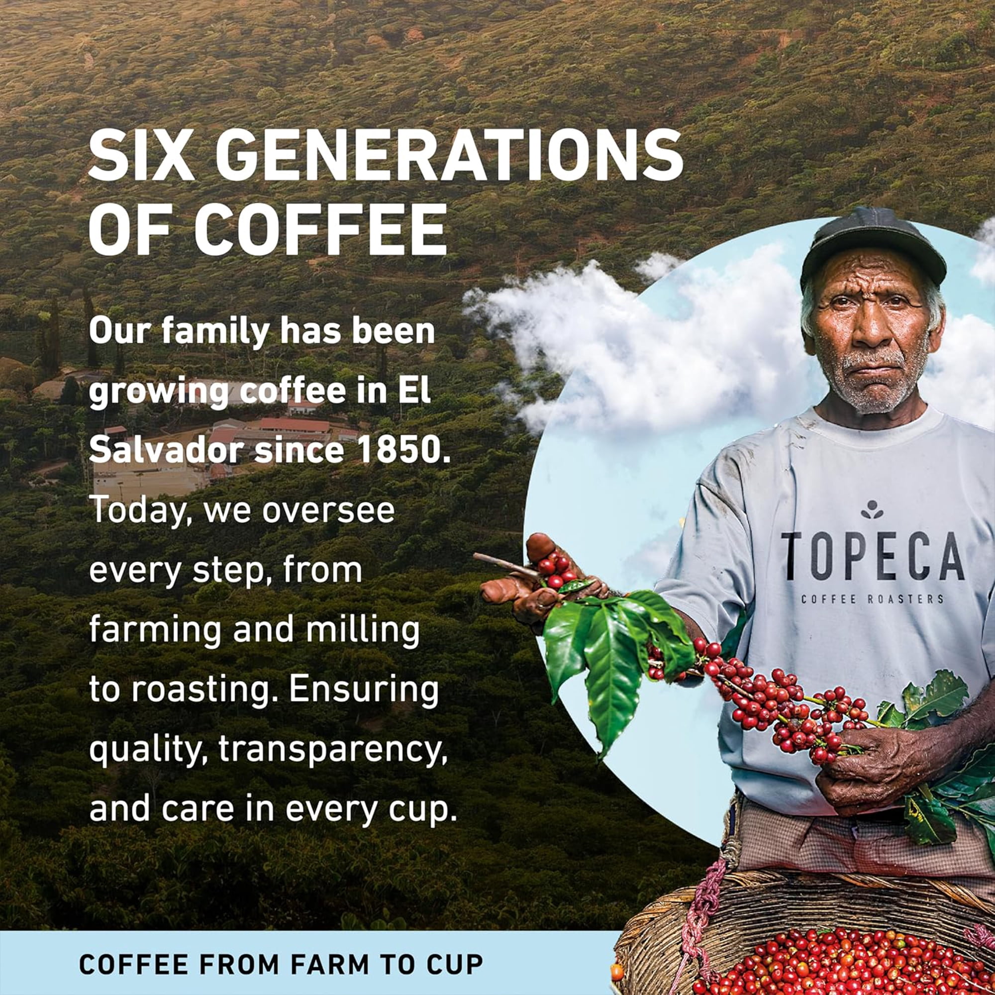 Local Topeca Coffee Signature Espresso Blend Whole Bean Medium Roast Coffee, 12 oz Bag