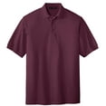 thumbnail image 5 of Port Authority Adult Male Men Plain Short Sleeves Polo Maroon 4X-Large Tall, 5 of 6