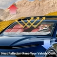 thumbnail image 4 of KUIFORTI Car Sun Shade Windshield Sunshades Funny Dog Car Shade Front Windshield Reflective Fabric Blocks UV Rays and Sun, 66.53" x 34.44" Automotive Window Sunshades for SUV, Sedan, Van, Hatchback, 4 of 5