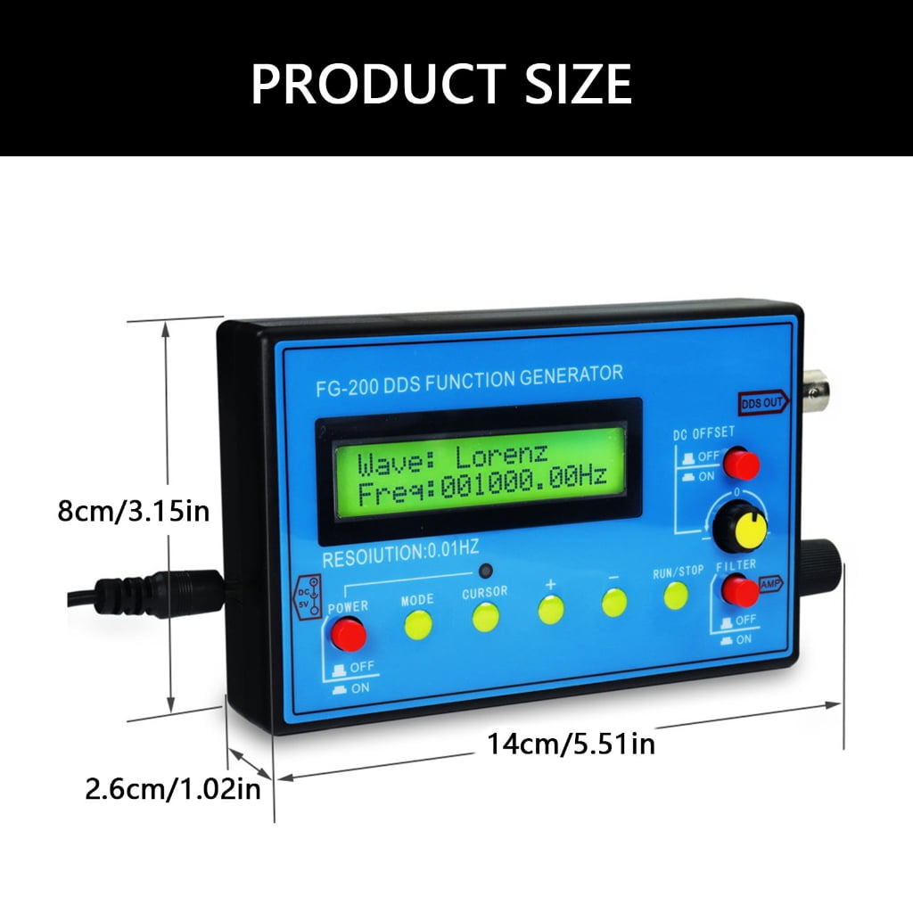 0.01Hz-500kHz DDS Signal Generator with Schumann Resonator Frequency Generator for Oscilloscope Calibration Audios Test