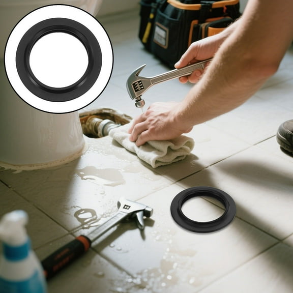 TABLZONE Toilet Tank Seal 2Pcs Black Rubber Flush Valve Gasket Leakproof Replacement for Toilet Tank