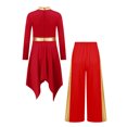 thumbnail image 2 of LiiYii Robe de Danse à Manches Longues pour Filles, Tunique de Danse Lyrique et Pantalon Grand Rouge 14, 2 of 6