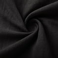thumbnail image 6 of Coorders Men's Linen Henley Turndown Collar Shirts with Double Pocket, Black, L, 6 of 6