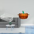thumbnail image 2 of Lipstore Plat à Bonbons en Verre Citrouille Couvercle en Forme de Bol Pot à Biscuits Orange Service, 2 of 8