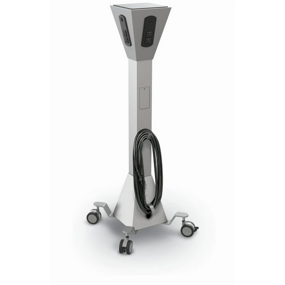 MooreCo Mobile Power Tower with AC and USB Outlets Gray