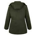 thumbnail image 4 of Soularge Women's Plus Size Winter Coat Warm Puffer Coat Jacket Winter Jacket Army green 5X, 4 of 8