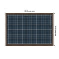 thumbnail image 5 of Kate and Laurel Framed Fabric Pinboard 38 x 26, Navy Blue Plaid Printed Linen Classic Bulletin Board for Use as a Vision Board or Wall Organization, Florence Medium Brown Frame, 5 of 8
