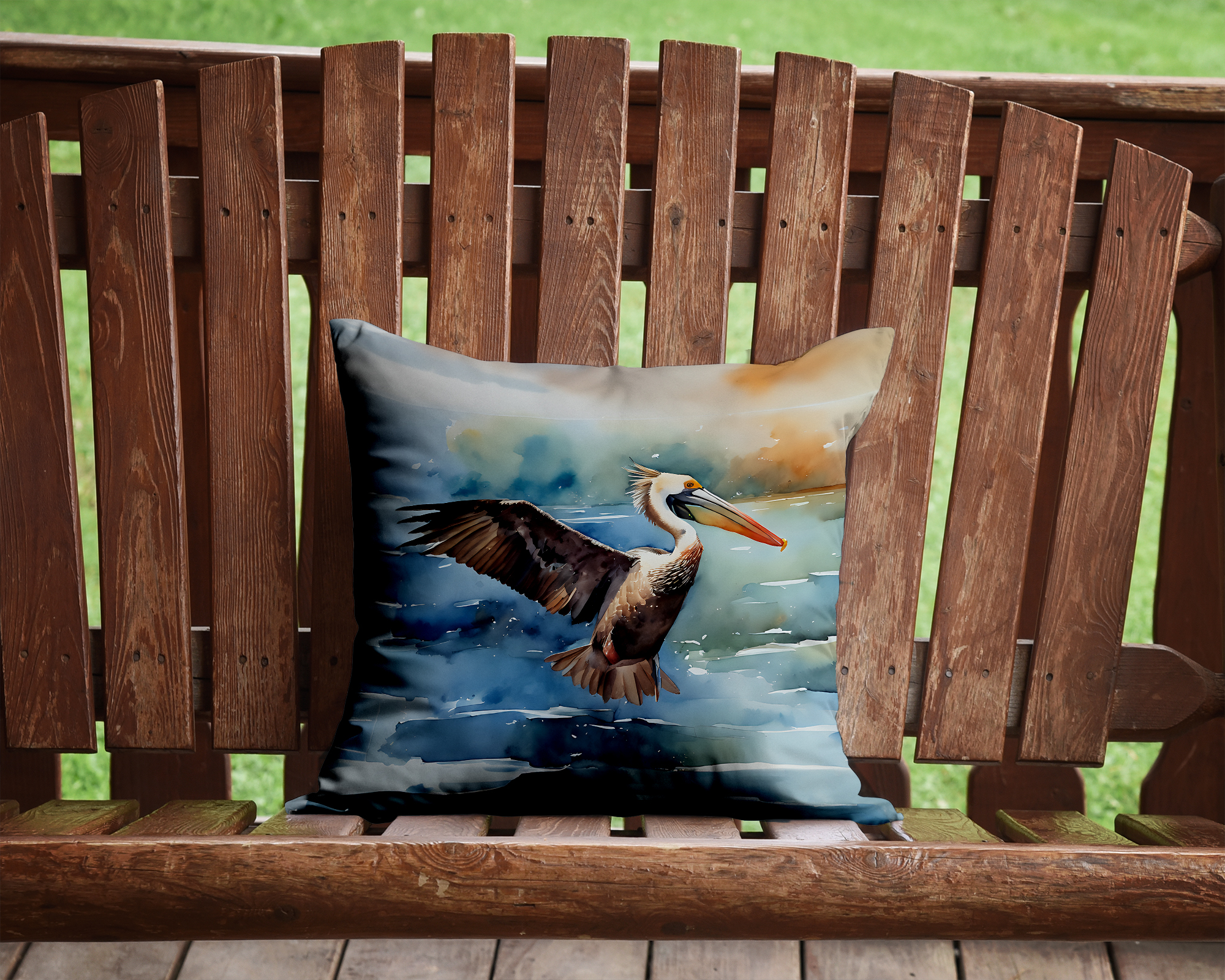 Pelican Throw Pillow 14 in x 14 in
