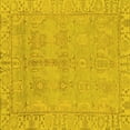thumbnail image 1 of Ahgly Company Indoor Square Oriental Yellow Traditional Area Rugs, 8' Square, 1 of 4