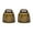 As Shown, variant on Raindrops 2Pcs Cowbells Noisemaker Square Shape Calling Bell with Handle for Outdoor Football Game Wedding Birthday Party Use (Bronze)