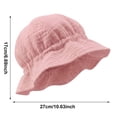 thumbnail image 4 of PureCasa Baby Sun Hat Sun Protection Hats for 0-3 Years Baby Toddler Bucket Hat with Wide Brim Beach Hats for Boys Girls, 4 of 7