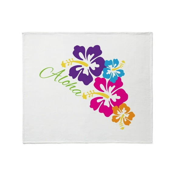 CafePress - Aloha Flowers Throw Blanket - Soft Fleece Throw Blanket, 50"x60" Stadium Blanket