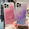 thumbnail image 3 of Love Heart Glitter Case For iphone 15 14 13 12 11 Pro Max X XR XS MAX 6S 6 7 8 Plus 5 SE 2 Liquid Quicksand Bling Sequins Cover Heart Purple For iPhone 7 - 8, 3 of 6
