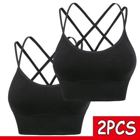 

2PCS Women s Padded Racerback Sports Bra