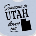 thumbnail image 4 of Inktastic Someone in Utah Loves Me Boys or Girls Baby Bib, 4 of 4
