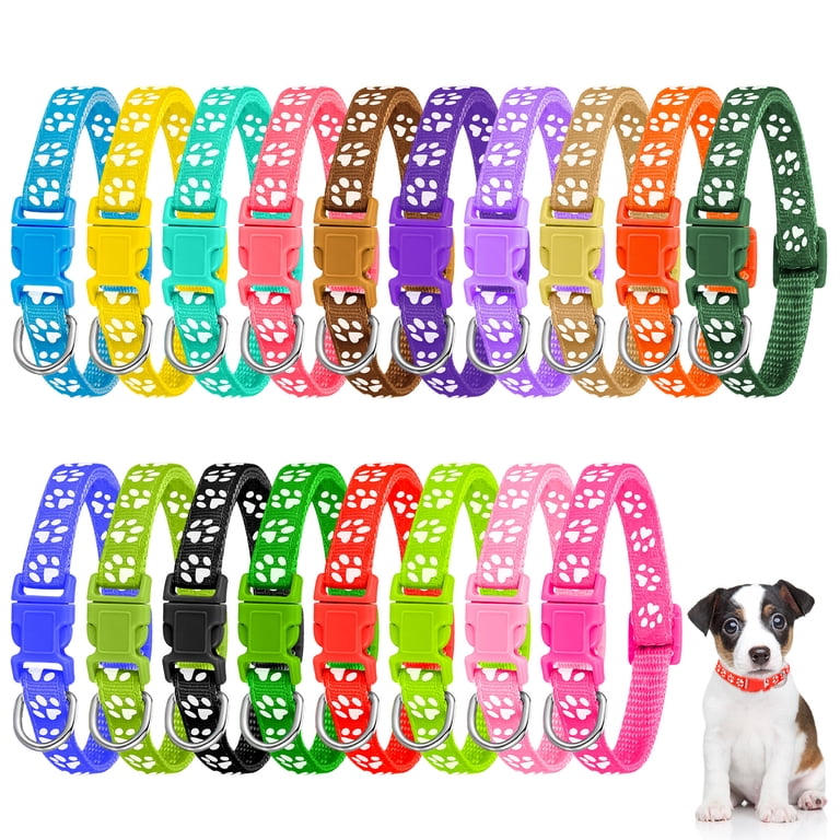 Prdigy 18-Pack Puppy Collar Set, Multicolor Quick Release photo 3