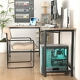thumbnail image 3 of VECELO L-Shaped Computer Desk with CPU Stand, Corner Desk Writing Study Workstation for Home Office, Oak, 3 of 9