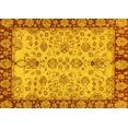 thumbnail image 1 of Ahgly Company Machine Washable Indoor Rectangle Oriental Yellow Traditional Area Rugs, 7' x 9', 1 of 4