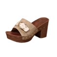 thumbnail image 2 of Summer Sandals For Women 2025 Chunky Heel Thick Heel Open Toe Slip-on Slides Slippers Casual Summer Beach Outdoor Footwear Dressy Sandals 9, 2 of 6