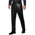 thumbnail image 4 of INSPIRE CHIC Men's Pants Metallic Sequin Dress Party Style Regular Fit Trousers 30 Black, 4 of 6