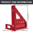 thumbnail image 6 of Multi angles Aluminum Alloy Woodworking Square Ruler, 22.5-90 Degree Protractor,Precision Miter Triangles Ruler, 6 of 9