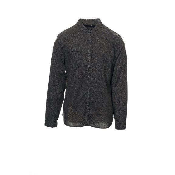 Black Canvas Men's Black Floral Button Down Shirt