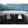 thumbnail image 6 of WIRESTER Car Air Freshener Fragrance Vent Clip Interior Decoration for Cars with Lemon Scented Pad - Black Silver Maine Coon Cat, 6 of 7