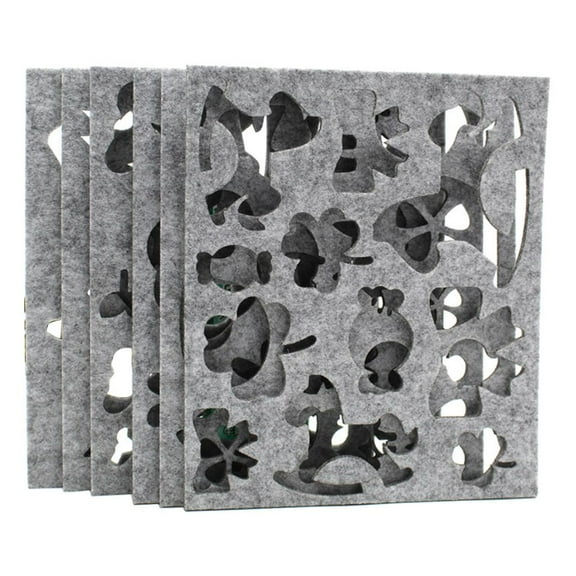 Yammee 6pcs Wool Felt Mold Needle Felting DIY Craft Stencil Applique Mould Needlework Tool Handicraft