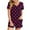 Hot Pink, variant on Summer Plus Size Two Piece Outfits for Women Fashion Polka Casual Home Two-piece V-neck Top With Pocket Shorts Set