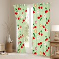 thumbnail image 3 of Manfei Cute Cherry Flowers Black Out Curtains,Sweet Cherry Theme Curtains Pack of 2 (42x63 Each),Green Red Bedroom Curtains For Girls Kids,Luxury Bedroom Decor, 3 of 6